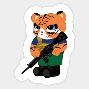 Airsofter tiger Sticker